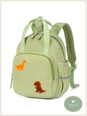 Toddler Corduroy Preschool Backpack 8.9L Lightweight Adjustable